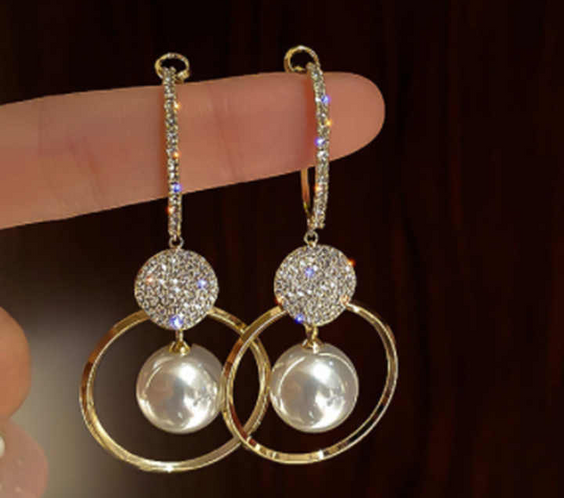 White Pearl Earrings