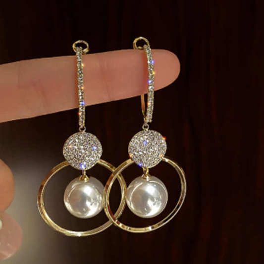 White Pearl Earrings