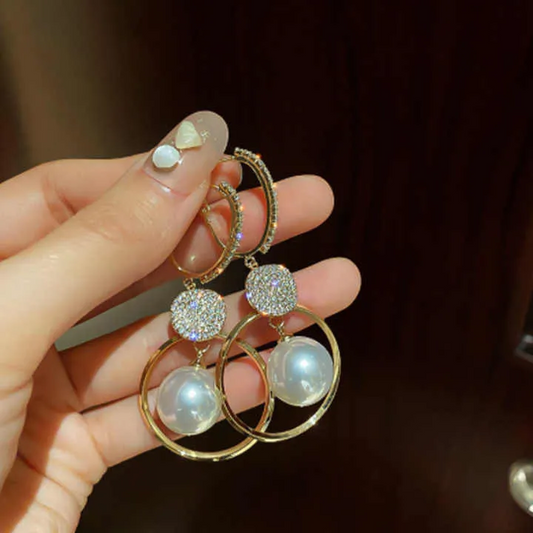 White Pearl Earrings