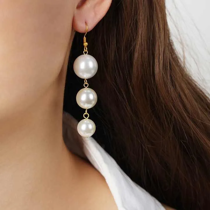 Gold Plated Shepherd Pearl Earrings